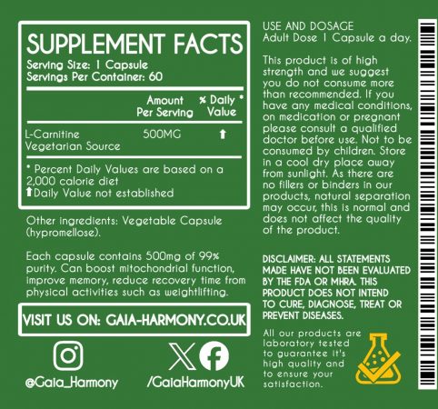 vegan lcarnitine ingredients